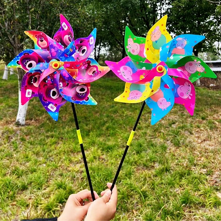Pinwheeling Trendy new cartoon rainbow eight-leaf pinwheel – the perfect spring ...
