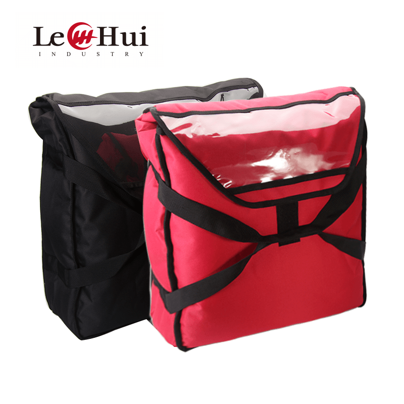Thermos pack 16 inch hot pizza bag pizza takeaway thick tote bag Yingtuo red black canvas takeaway bag
