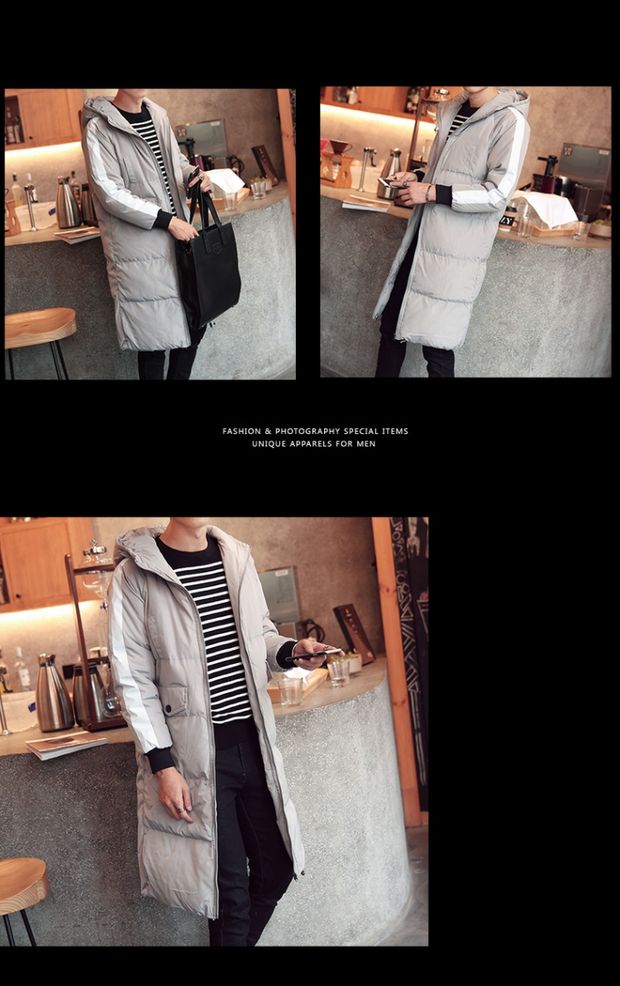 Mùa đông vài chiếc áo khoác cotton dài áo khoác dày nam ấm áo khoác cotton trùm đầu áo khoác cotton thanh niên áo khoác cardigan
