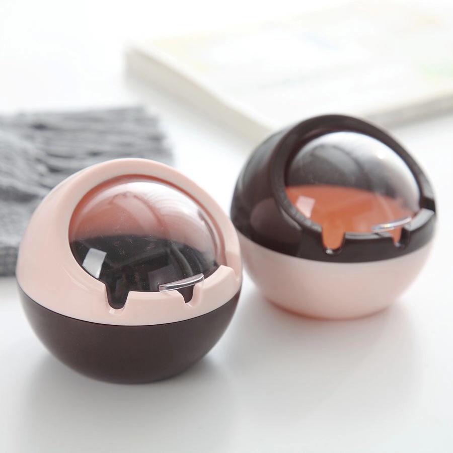 Korean creative fashion ashtray with cover, windproof, dustproof, anti-combustion, Japanese-style desktop home bedroom living room