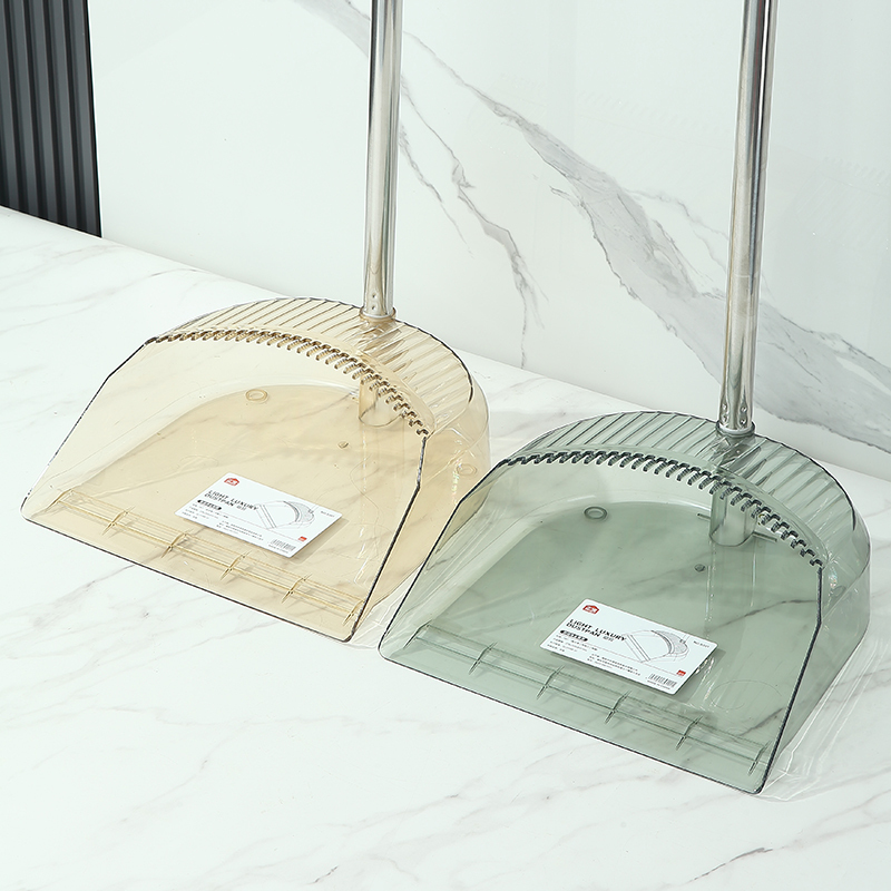 Clean Sweep! Transparent Trash Shovel Dustpan with Comb Teeth That Prevents Hair from Sticking, Broom Dustpan for Bathroom