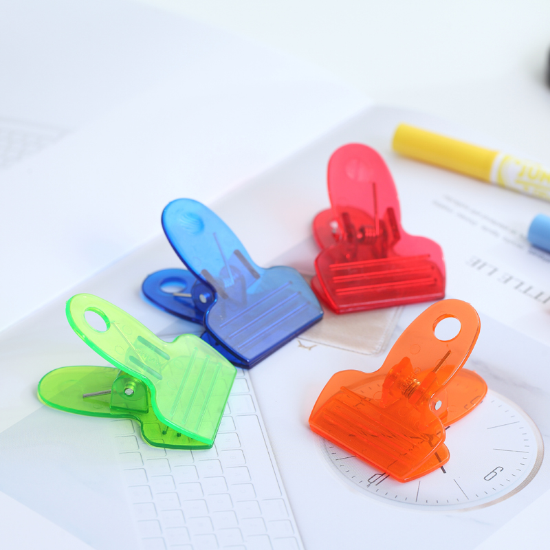Stationery Clips Colorful large number Long tail dovetail clip Ticket receipt File Information Paper paper Office clip Food bag clip