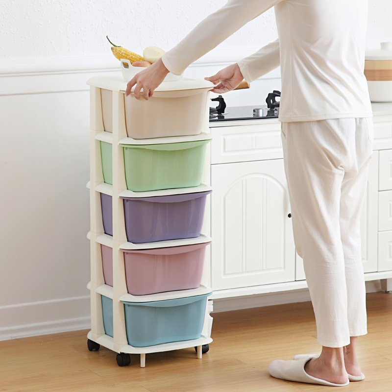 Day Style Zakaa Plastic Thickened drawer Contained Cabinet Bathroom Makeup Room Shelving bedroom Storage wardrobe