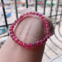 Watermelon single circle about 6 2mm barcode 80109 live room offer quasi-high-end Tourmaline gemstone ball bracelet