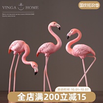 Nordic resin Flamingo small ornaments home decorations living room TV cabinet cute creative gift furnishings