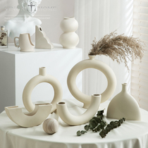 Nordic Style Light Lavish Small Ceramic Vases Fresh Mini Pendulum Pieces Livingroom Flower Arrangement Creativity Modern Minimalist Décor