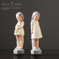 Nordic modern minimalist peach art ornaments gifts creative wine cabinet desktop home decorations