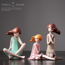 Nordic small ornaments ins creative cute room desktop dancing girl decorations home creative personality furnishings
