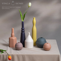 Simple Morandi ceramic vase Morandi color TV cabinet ornaments home accessories light luxury modern decoration