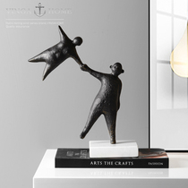 Creative abstract art figure little person handle sculpture living room TV cabinet porch desktop home decoration