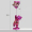 Electroplated love teddy bear standing in magenta color