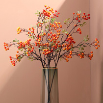 Home Residence Ornament Emulation Flower Decoration Autumn Real Fruit Plug-in Vases Living Room Table Tea Table Tea Table Flower-Ware Overall Floral Furnishing