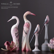 Modern simple creative crane parrot animal decoration crafts living room model room desktop decoration decoration