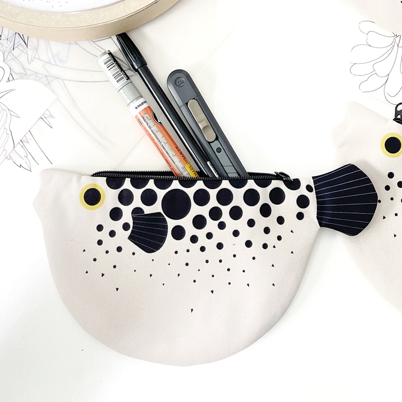 Pipizu Original Fabric Fish Series Zipper Bag-Puffphin Pipizu Original Fabric Fish Series Zipper Bag-Puffphin