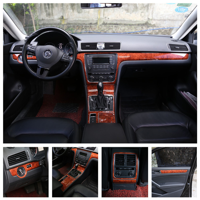 Suitable for 11-15Passat Carbon fiber Peach Wood Interior Patch Retrofit of the Control Panel Platoon Gear Front Desk