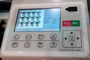 CO2 laser engraving machine control system Zhiyuan 4311 control card panel Powercut in English and Chinese