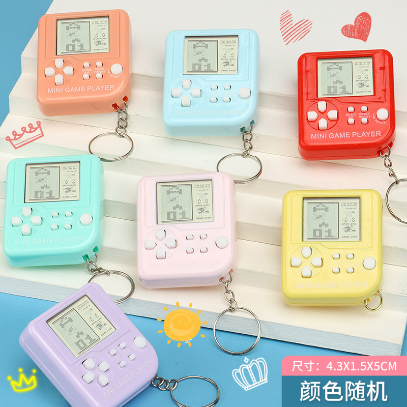 Classic Nostalgic Tetris Machine Puzzle Stress Relief Video Game Machine Mini Fun Pocket Whack-a-Mole Toy