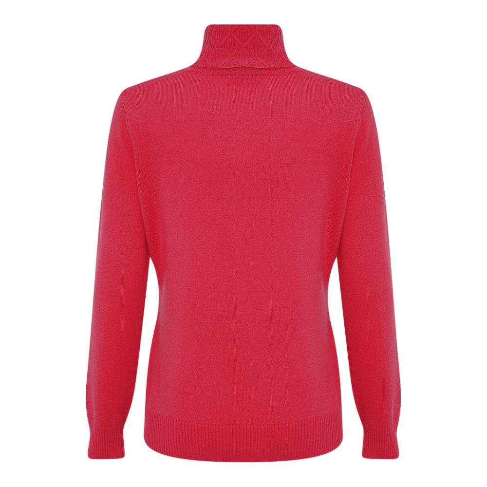 WDLS nhẹ Rose Cashmere len cao cổ mùa thu / mùa đông Ladies Knitwear