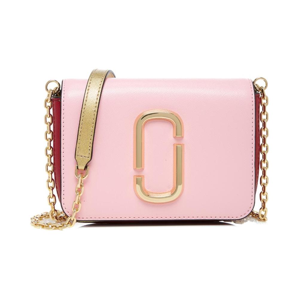 Marc Jacobs cổ điển Snapshot Multi-màu da bò Double J kim loại Buckle Camera Bag eo Slanted Bag.