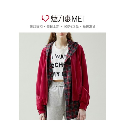 ZUKKA PRO Cherry Red Velvet Collar Casual thời trang ngắn Zip perinated khoác nữ 