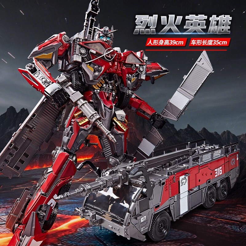 Fire Hero Enlarged Version Transforming Toy Alloy Edition Ultimate Enemy Optimus Prime Bumblebee Boy Model