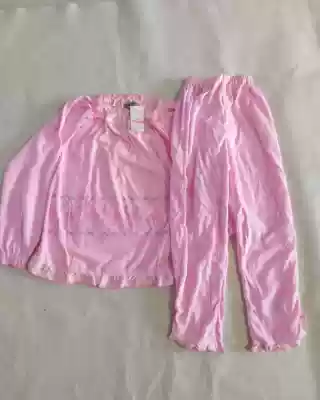 Foreign trade original single tail goods day single female middle child sleeping clothes set home soft and comfortable skin warm spring and autumn winter