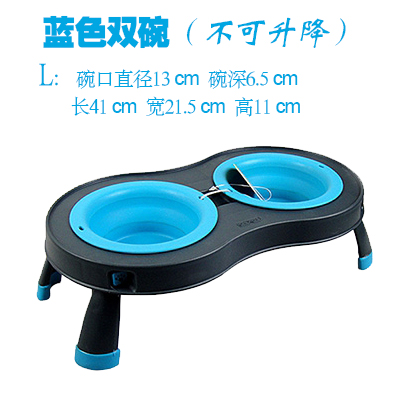 American DEXAS dog table dining rack double bowl food basin pet high foot double bowl cat go out portable folding bowl