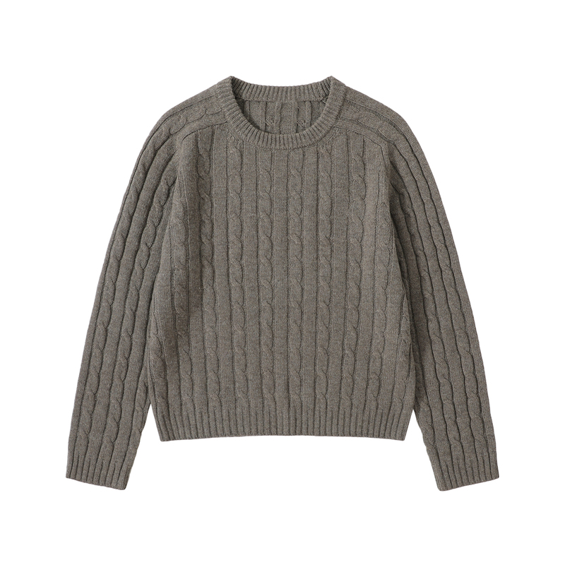 Roaring Little Eyes Ce 25Ss Arc De Triomphe Cable Knit Old Money Style Wool Cashmere Pullover Sweater