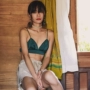 SINCE THEN kể từ đó thiết kế ban đầu retro gợi cảm dây đeo mỏng chia bikini mùa hè xanh dừa đậm shop do boi