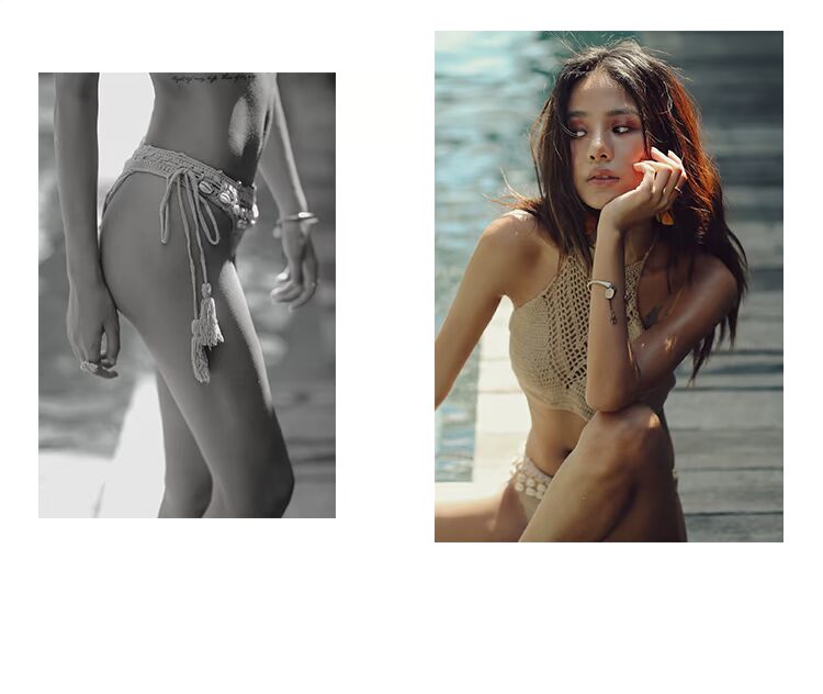 SINCE THEN2018 hè mới boho dân tộc bên bờ biển kỳ nghỉ bikini gợi cảm bikini áo tắm kín đáo