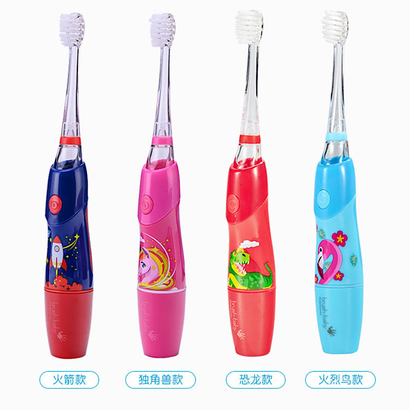 British brush-baby hundred brush baby children's electric toothbrush soft hair 6-12 years old sonic vibration light