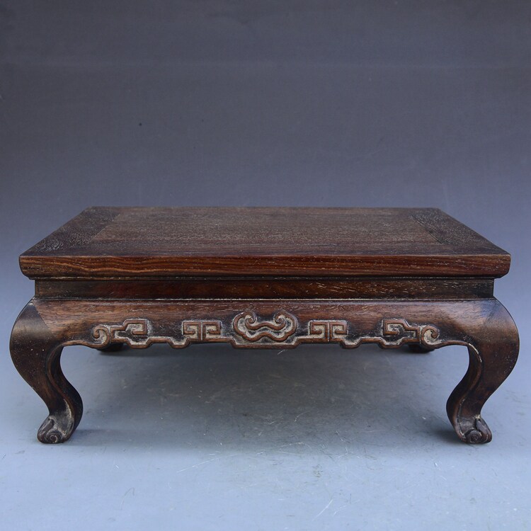 Ancient Playing Antique Miscellaneous Grass Flowers Pear Wood Finely Carved Back Tattooy Small Tea Table Vintage Tea Art Pendulum Decoration Collection-Taobao
