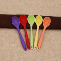 Handle defective products at a loss 2 small one-piece silicone spoons Porridge spoons Rice spoons