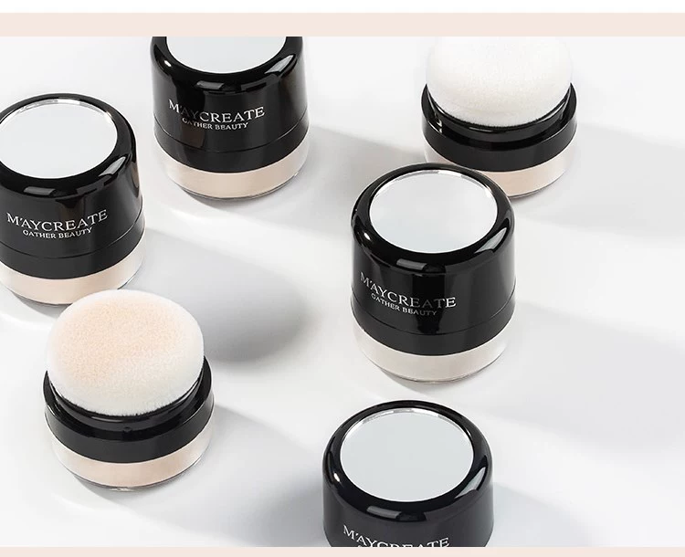 Loose Powder set phấn trang điểm kiểm soát dầu che khuyết điểm lâu trôi sửa chữa làm sáng da lỗ chân lông vô hình không thấm nước chống mồ hôi mật ong đích thực. - Quyền lực