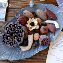 (Mixed dried fruit) natural leaves dried flower plant specimen DIY manual work material pine cone ACORN Branches