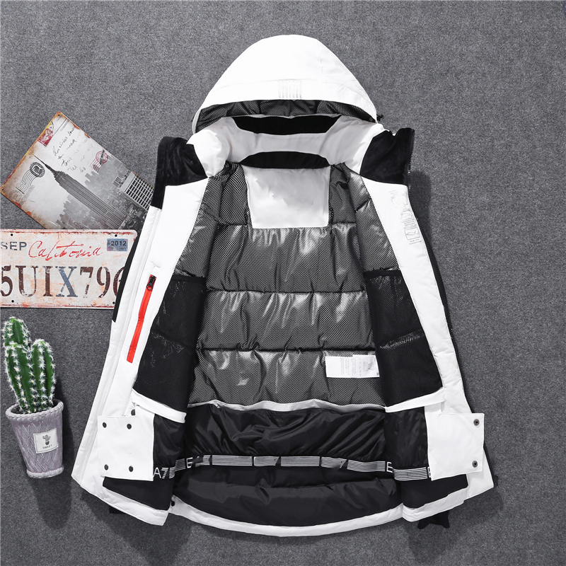 2025 Winter New Men's Outdoor Jacket Ski Thickened down Jacket Men's Mid-Length Youth Student down Jacket