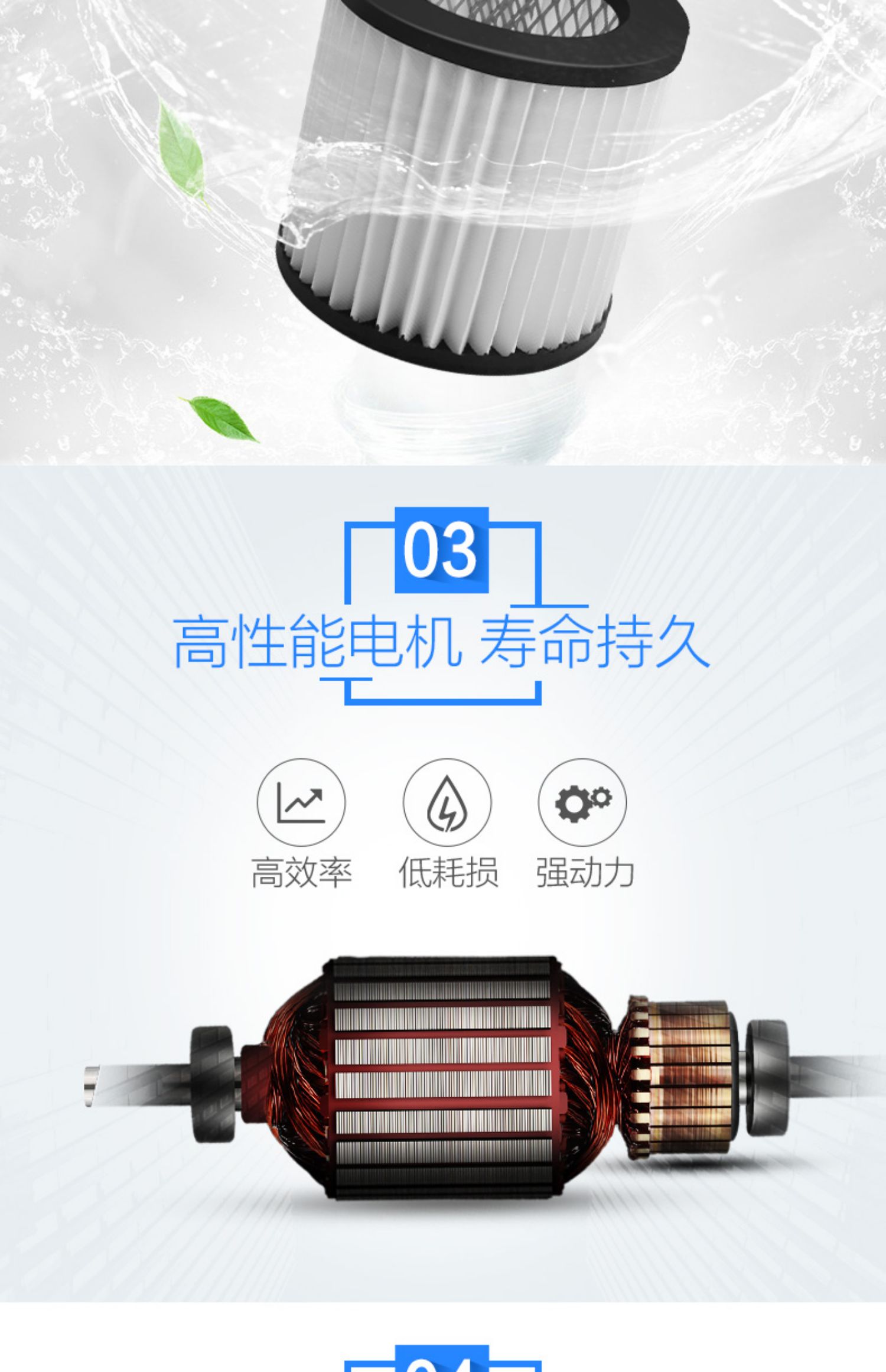 Haier thùng máy hút bụi gia đình nhỏ mạnh mẽ cầm tay lớn hút công suất cao khô và ướt thổi thảm sử dụng ba lần - Máy hút bụi máy hút bụi công suất lớn