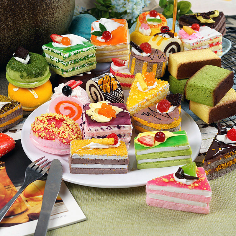 Promotion simulation food mousse cake model simulation French pastry heart dessert props Cake display soft decoration