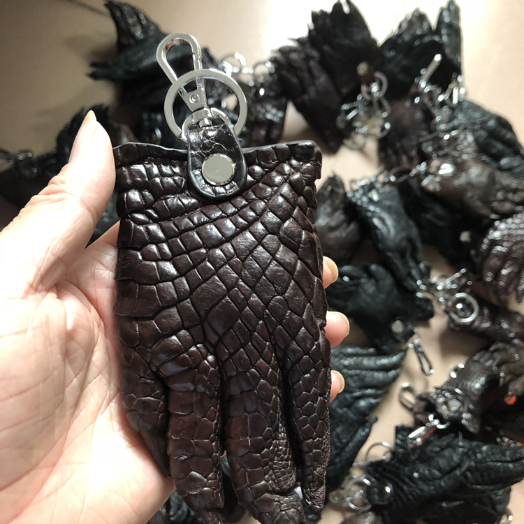 Thai Crocodile Claw Keychain Pendant Car Genuine Leather Pendant Keychain Chain Crocodile Claw