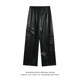 Wukong ຢູ່ໃນສະຕັອກ American retro functional style black niche leather pants men's trendy brand loose loose casual wide leg trousers