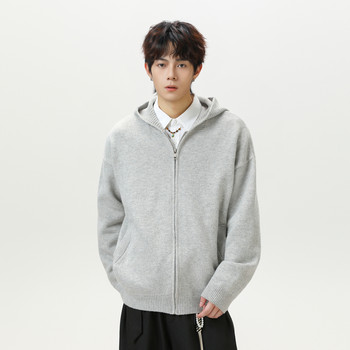 Retro lazy style zipper cardigan sweater for men and women in autumn Retro lazy style zipper cardigan sweater for men and women in autumn