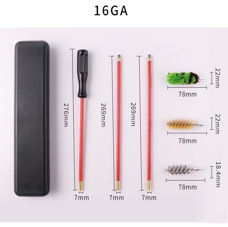 Cleaning set lengthened 12GA16GA7 625 56 pipe brush 6 35 polished pass strip