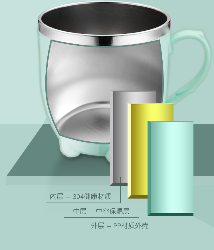 Chén nước inox 304 cho trẻ em mẫu giáo chống vỡ nhà trẻ mẫu giáo uống cốc có nắp cho bé học uống cốc - Tách bình giữ nhiệt tiger