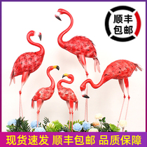 Wedding Celebration Iron Art Fire Birds Pendulum windows Decorative Courtyard Villa Outdoor Mall on floor Swinging Pieces Garden Animals