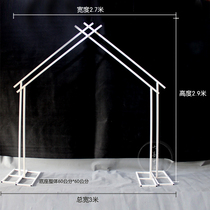 2018 new wedding props Wrought iron geometric pentagonal shelf outdoor wedding background decoration shaped arch