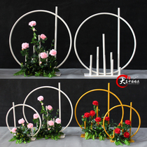 New wedding props Chinese style flower and moon road lead Catwalk Road lead stage Welcome scene decoration ornaments window