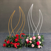 New wedding props road guide wedding Catwalk stage Chinese style guide Wedding Wrought iron geometric road guide opening ornaments