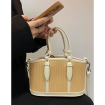Autumn lady bag with small crowdsourced design straw choreography mobile tote bag woman bag 2022 new wave mini single shoulder inclined satchel bag