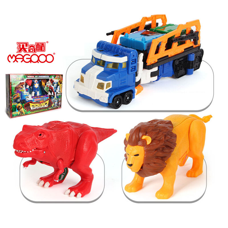 Kaboo Car God Beast Era Time Giant Transforming Bull Faro Kaboo Mammoth Moss Silver Shark Children's Toy