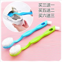 Multifunctional double-head long handle shoe brush decontamination shoe brush interior cleaning brush
